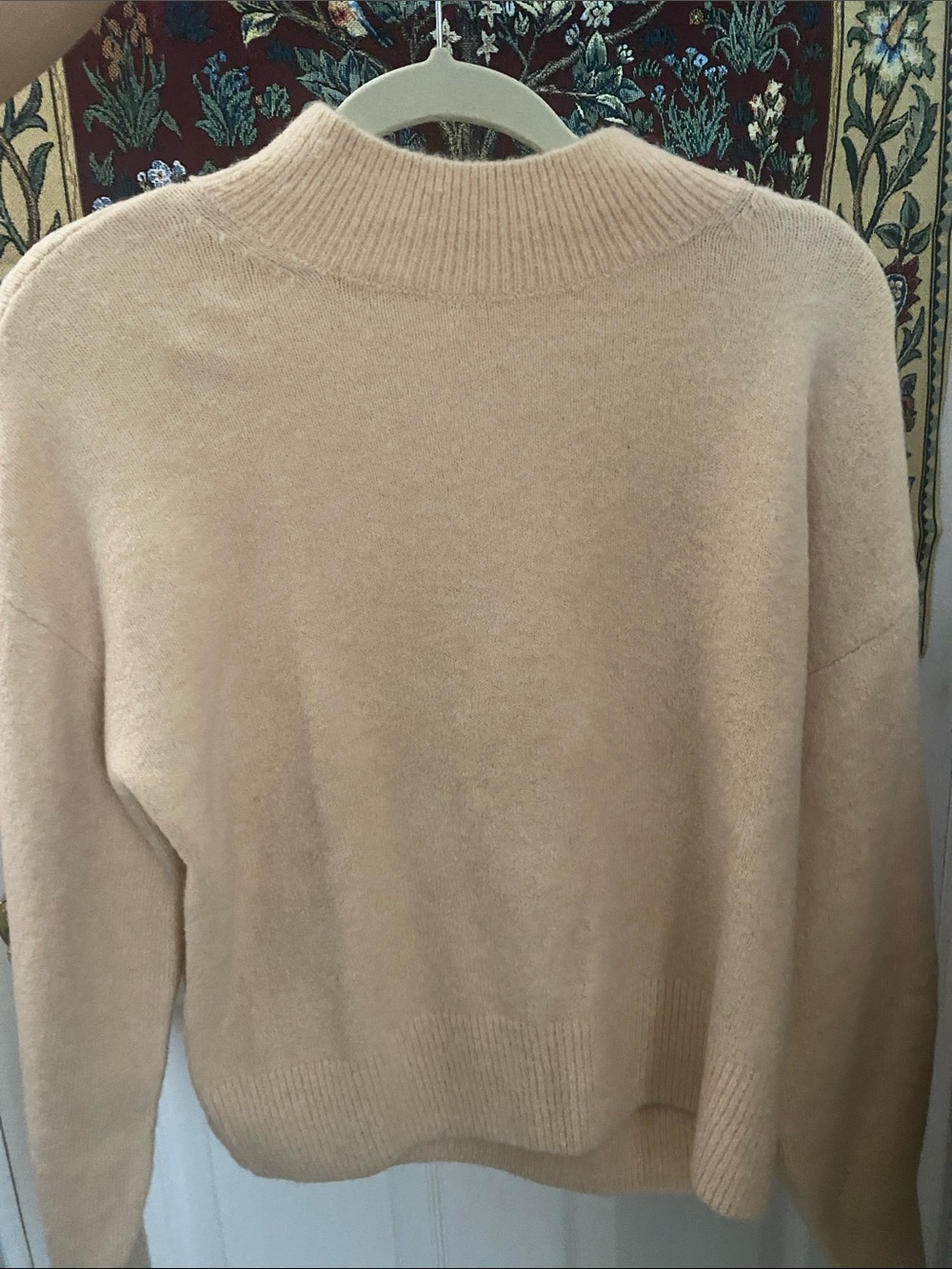 Women's Cream Mock Neck Sweater